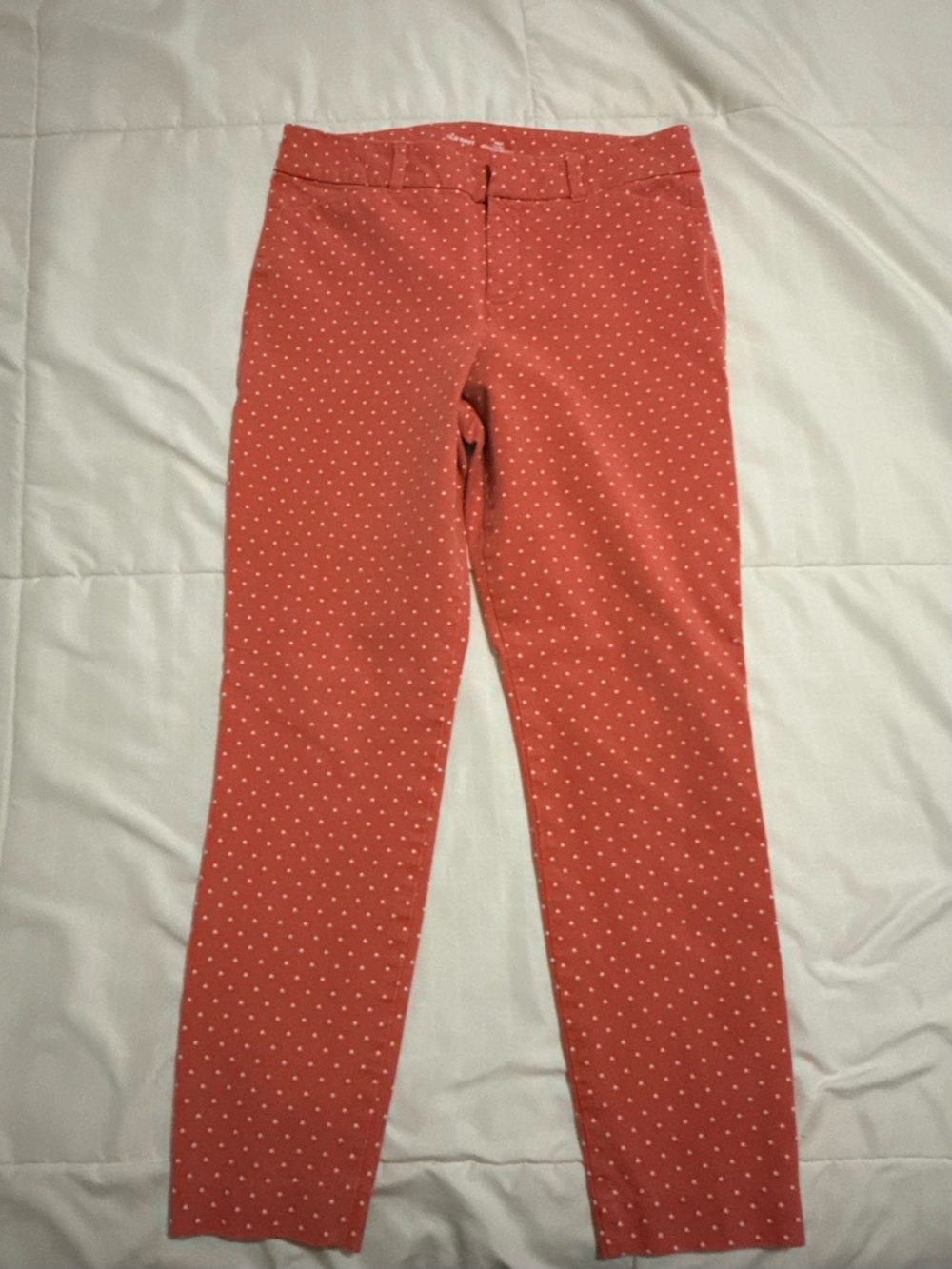 Old Navy Coral Polka Dot Trousers